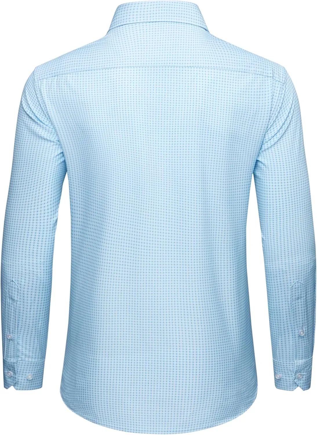 Alimens & Gentle Mens Dress Shirts Printed Button Down Shirt Long Sleeve Regular Fit Inner Collar Contrast Shirt Business