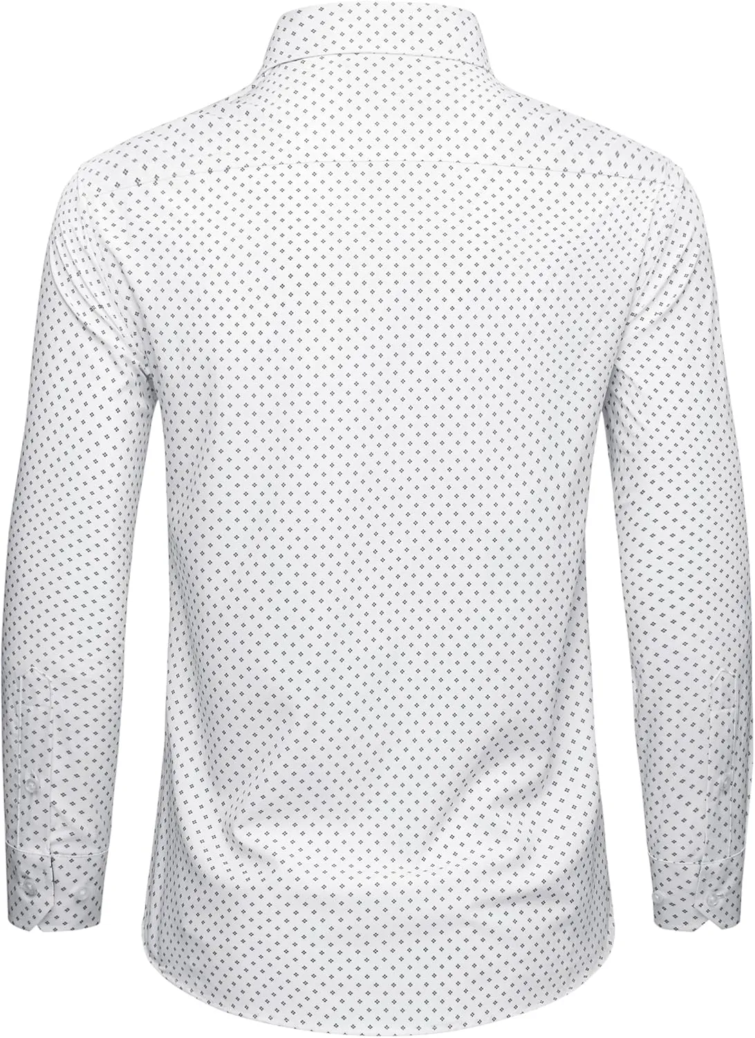 Alimens & Gentle Mens Dress Shirts Printed Button Down Shirt Long Sleeve Regular Fit Inner Collar Contrast Shirt Business