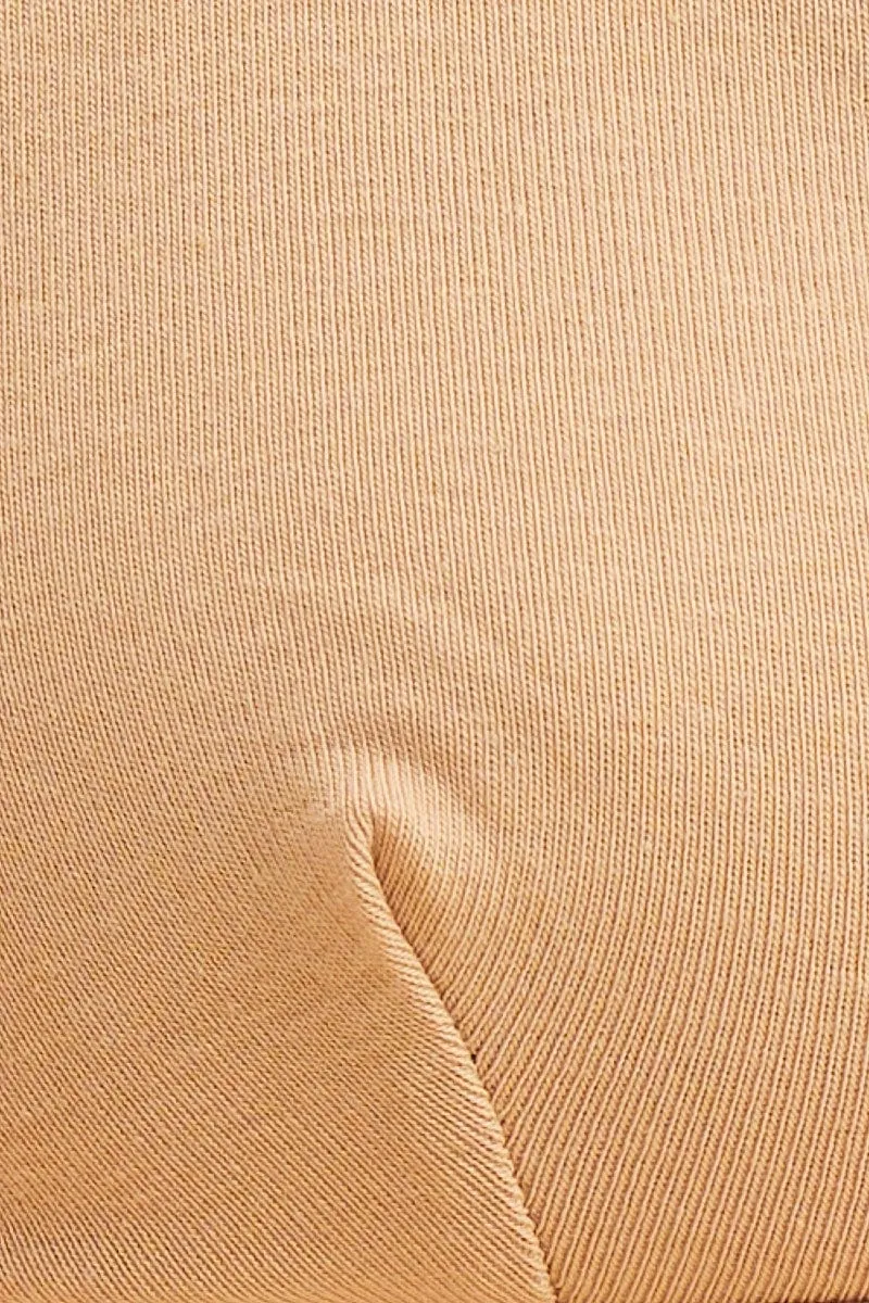Beige Triangle Bralette Cotton Stretch