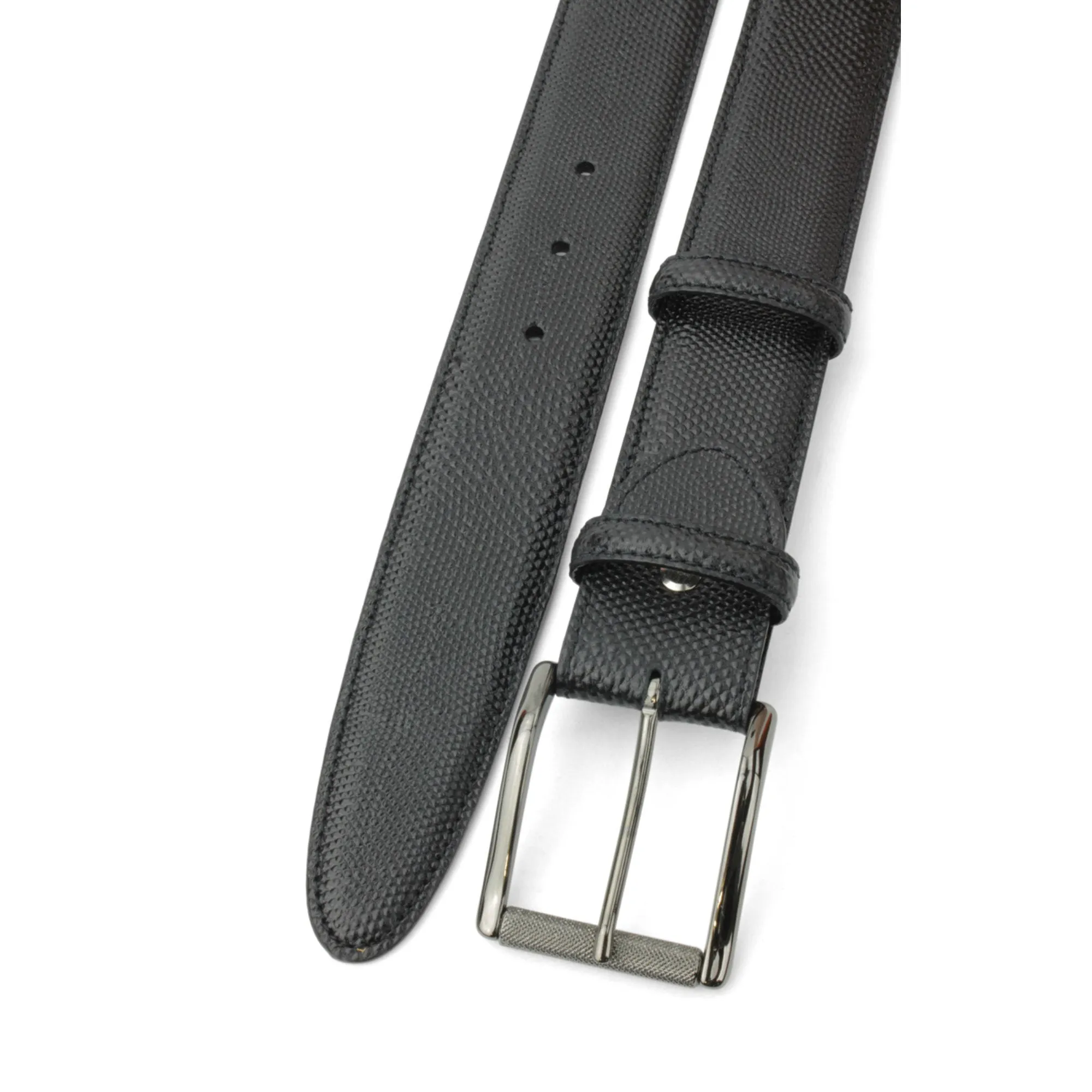 Black Carung Texture Gunmetal Etched Roller Belt