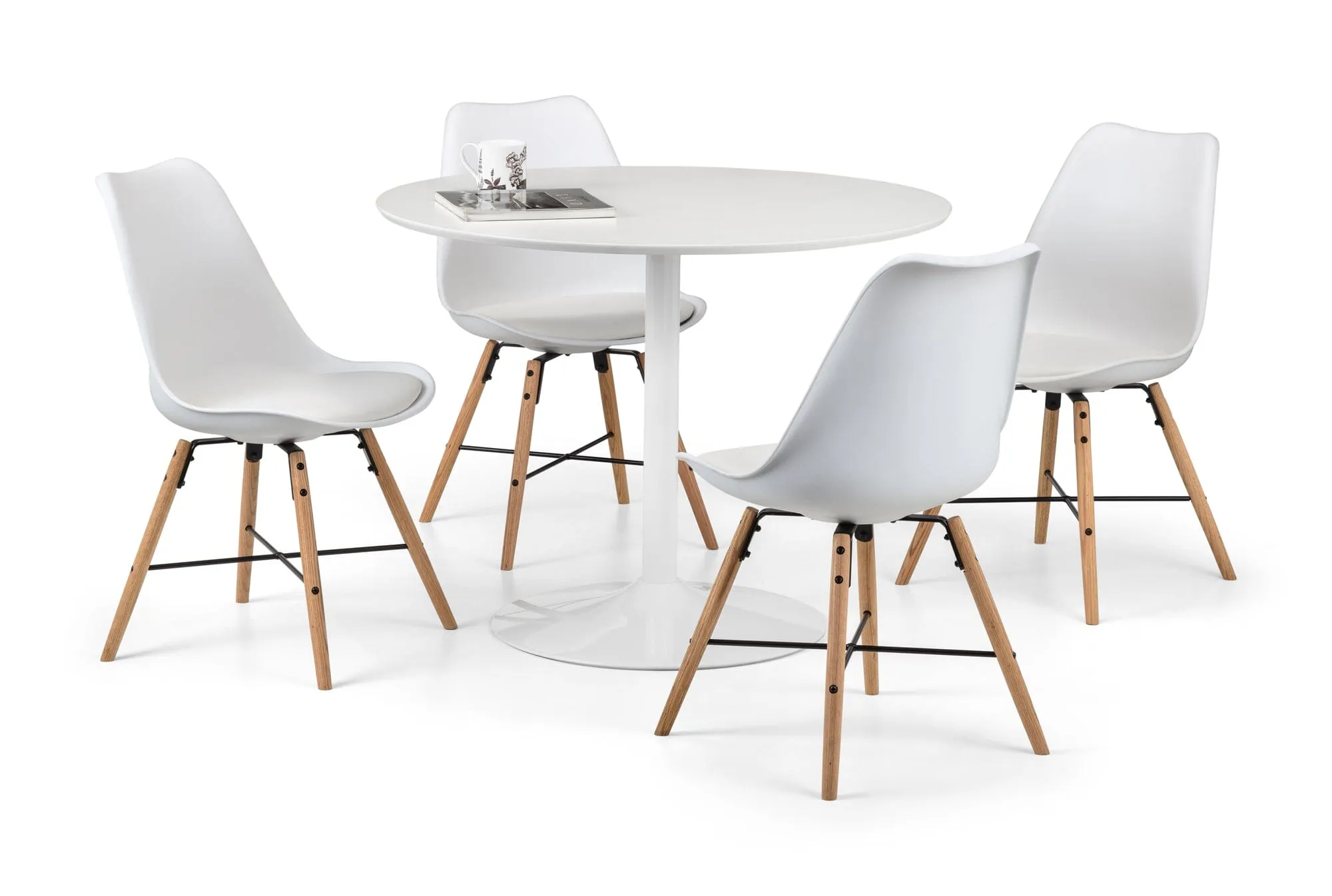 Blanco Round White Pedestal Table