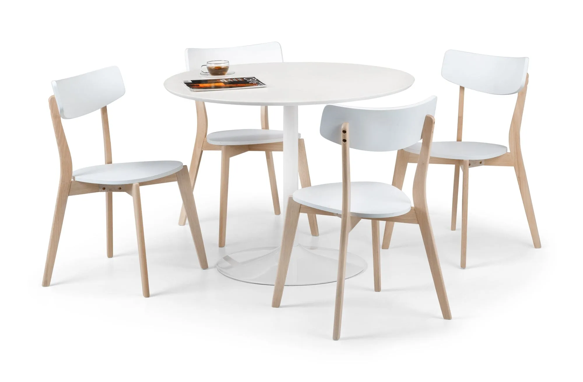 Blanco Round White Pedestal Table