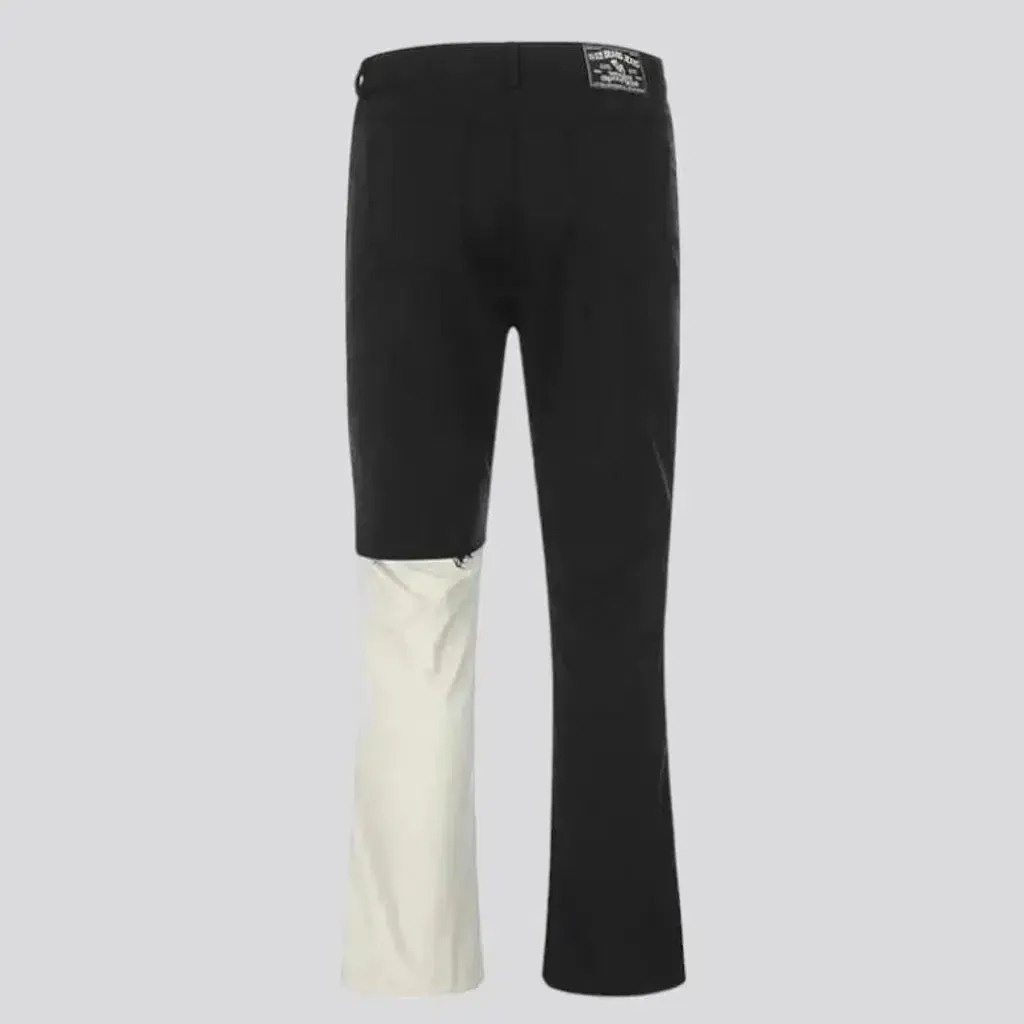 Bootcut men's distressed jeans