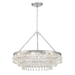 Calypso 6 Light Polished Chrome Chandelier