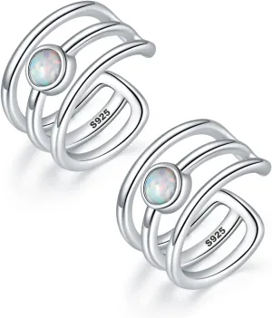 CHIC & ARTSY Cuff Earrings 925 Sterling Silver Ear Cuff Earrings Non-Piercing Fake Helix Cartilage Cuff Earrings Various Styles Conch Ear Cuffs Fine Jewelry for Women Man