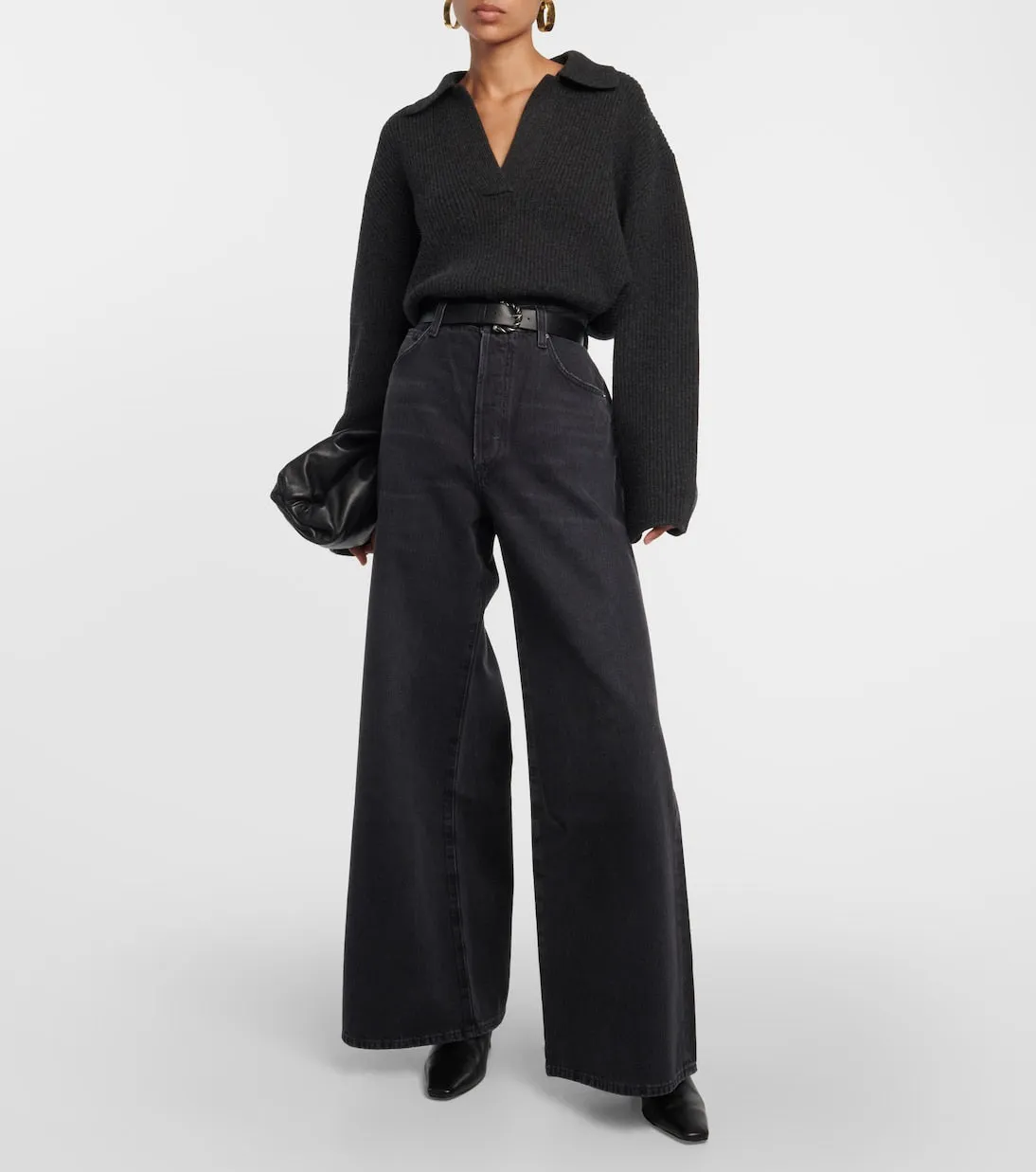 Citizens Of Humanity High Rise Beverly Jeans, Black