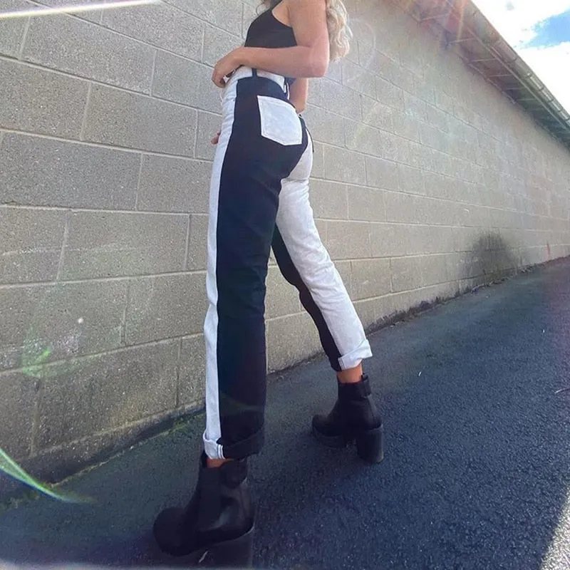 Claire Black & White Skinny Jeans
