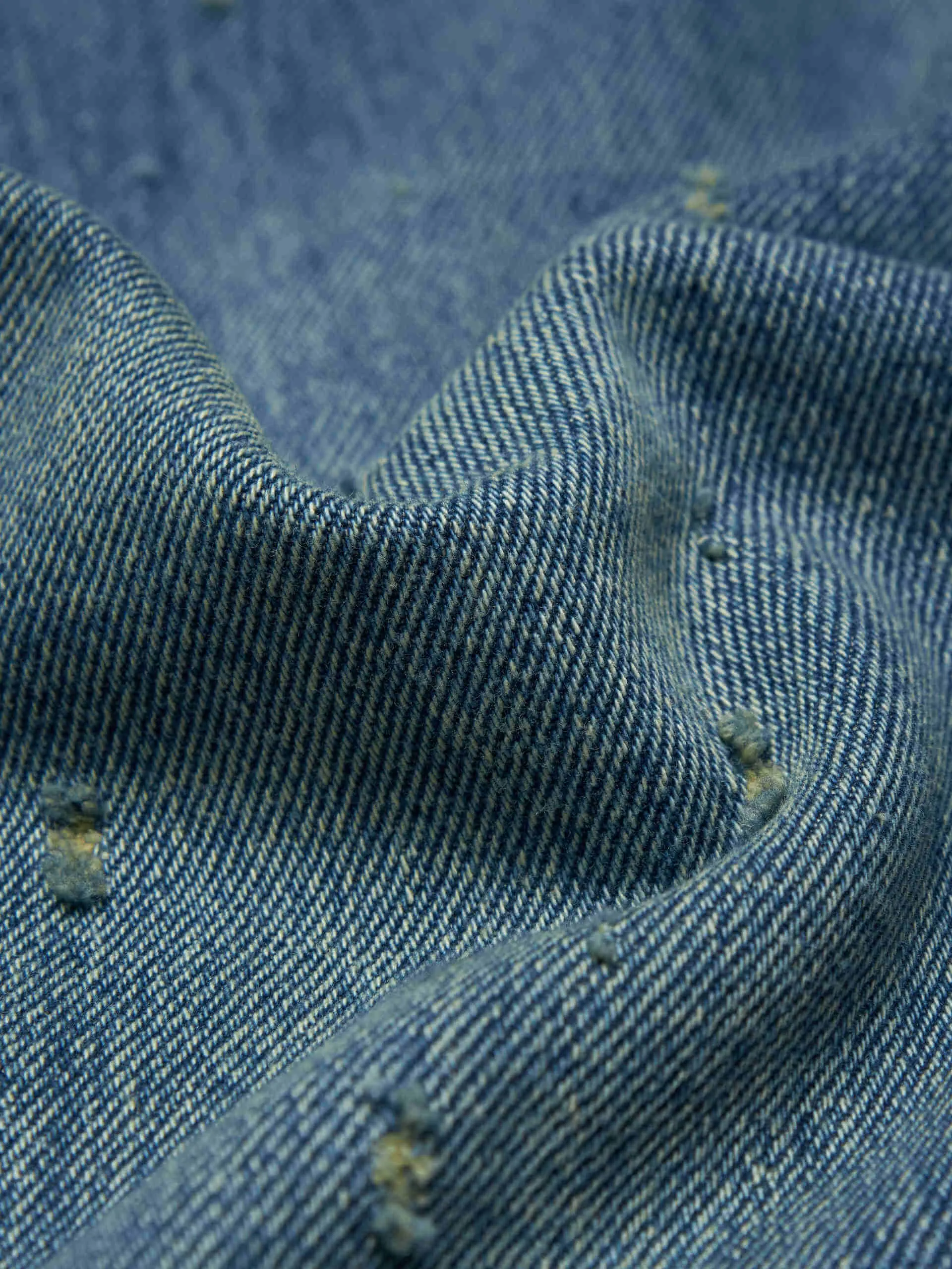 Distressed Detail Straight Jeans