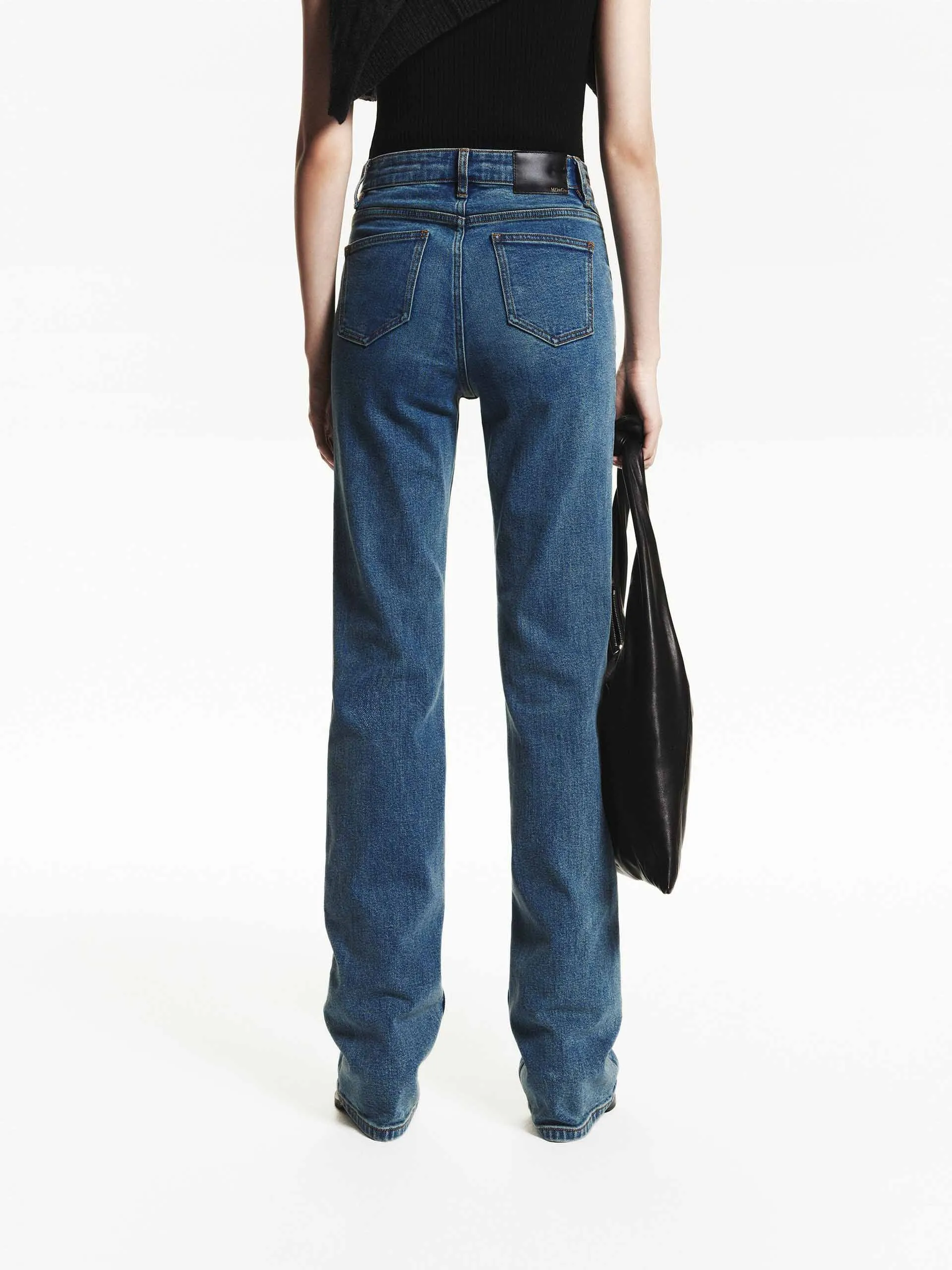 Double Waist Straight Jeans