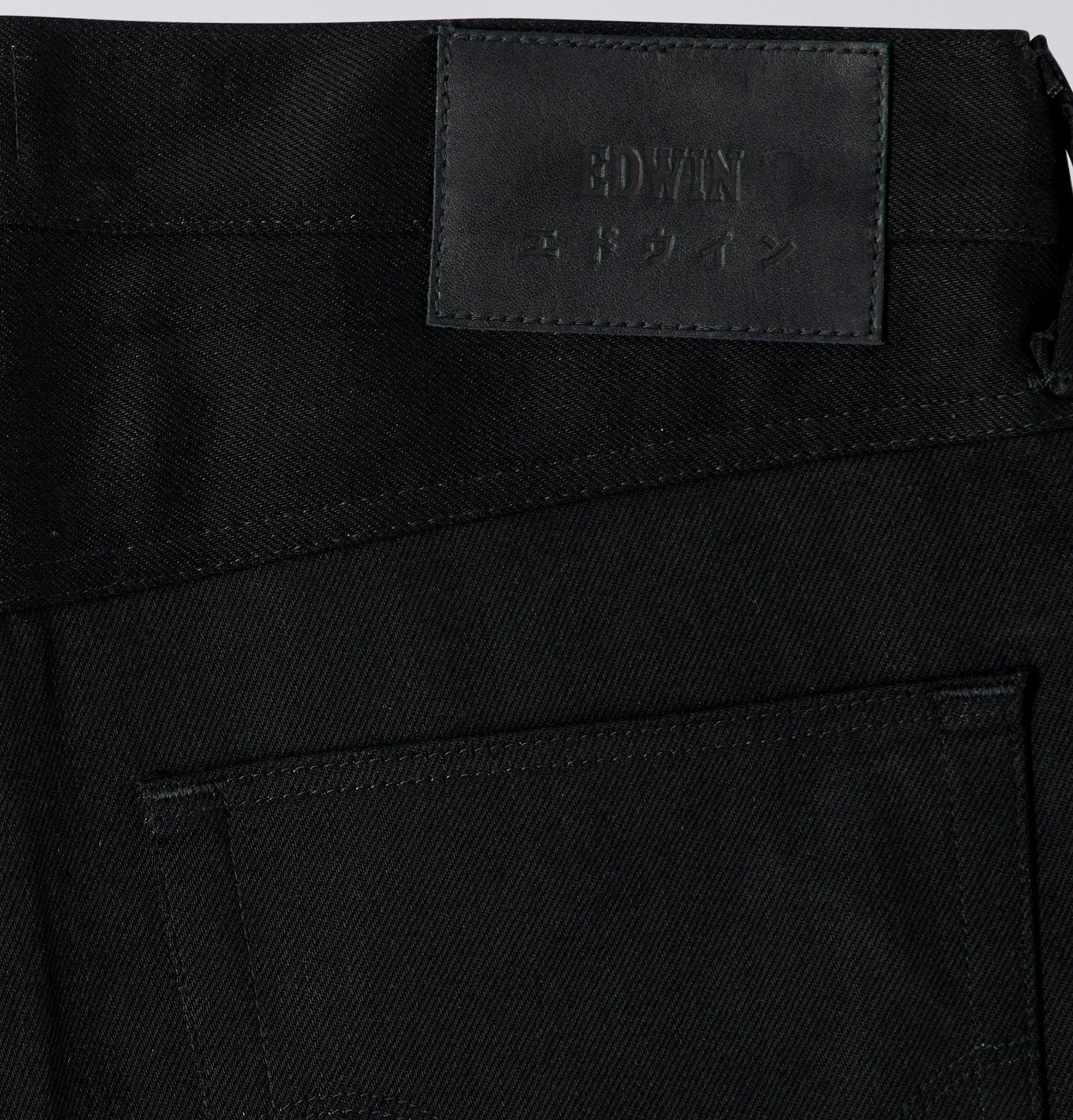 EDWIN ED-55 Kaguya Selvedge Black Jeans – Unwashed