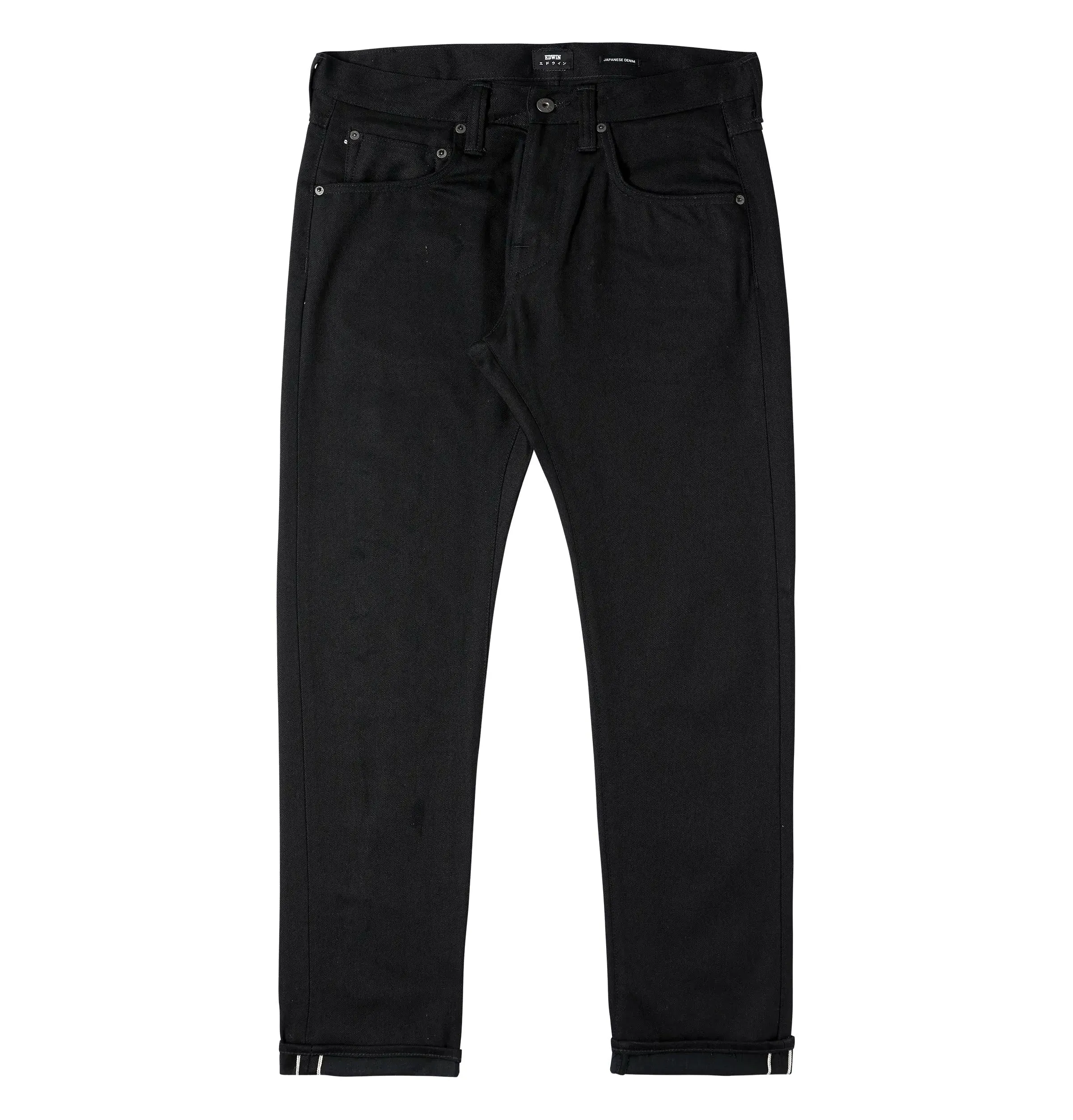EDWIN ED-55 Kaguya Selvedge Black Jeans – Unwashed