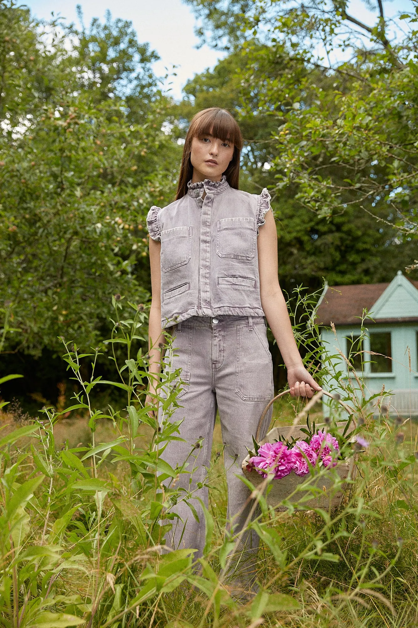 Elodie Full Length Jean in Dusty Lilac