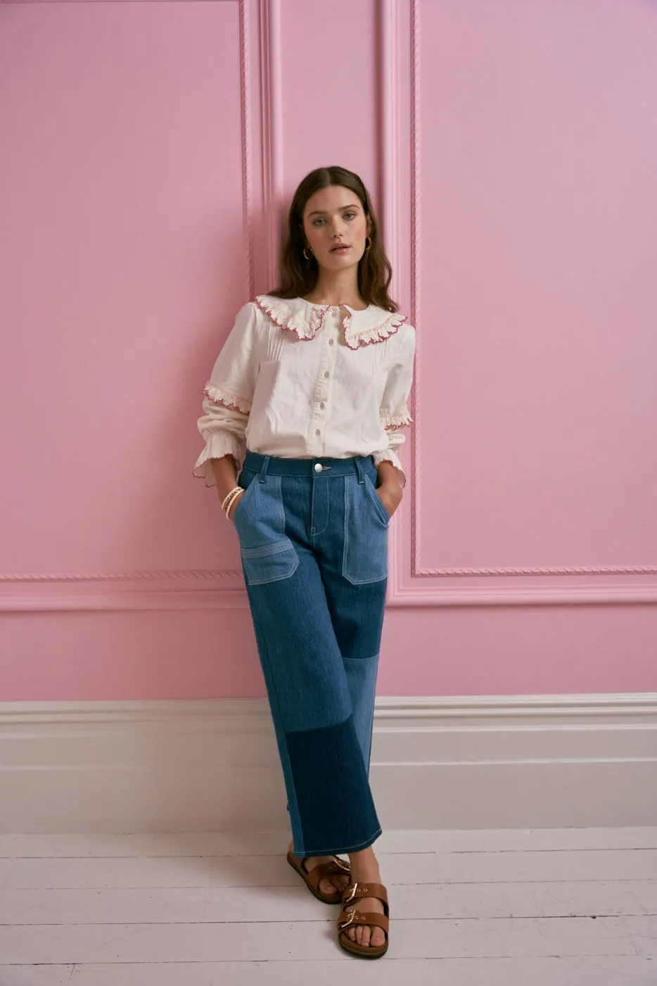 Elodie Jean in Patched Denim