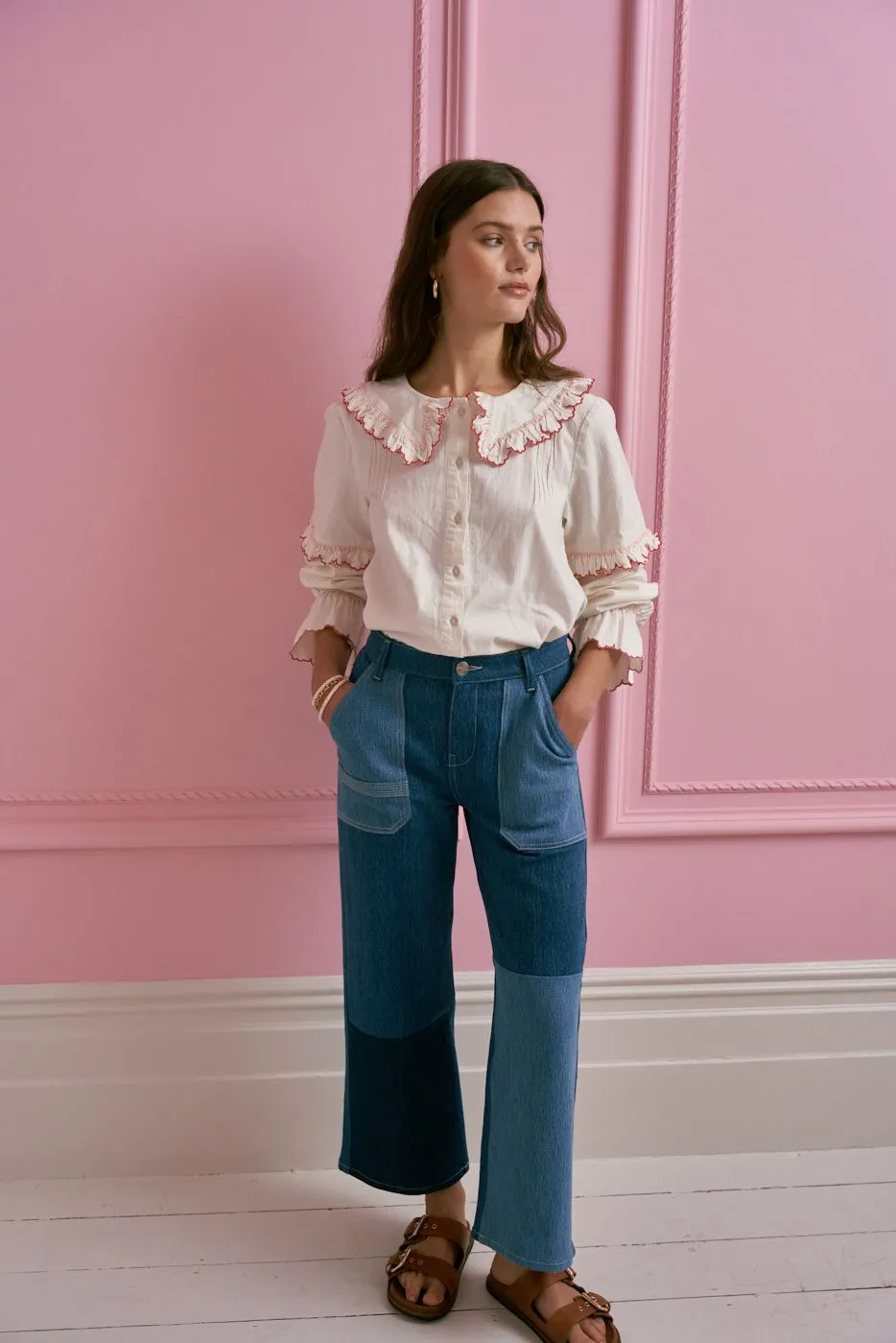 Elodie Jean in Patched Denim