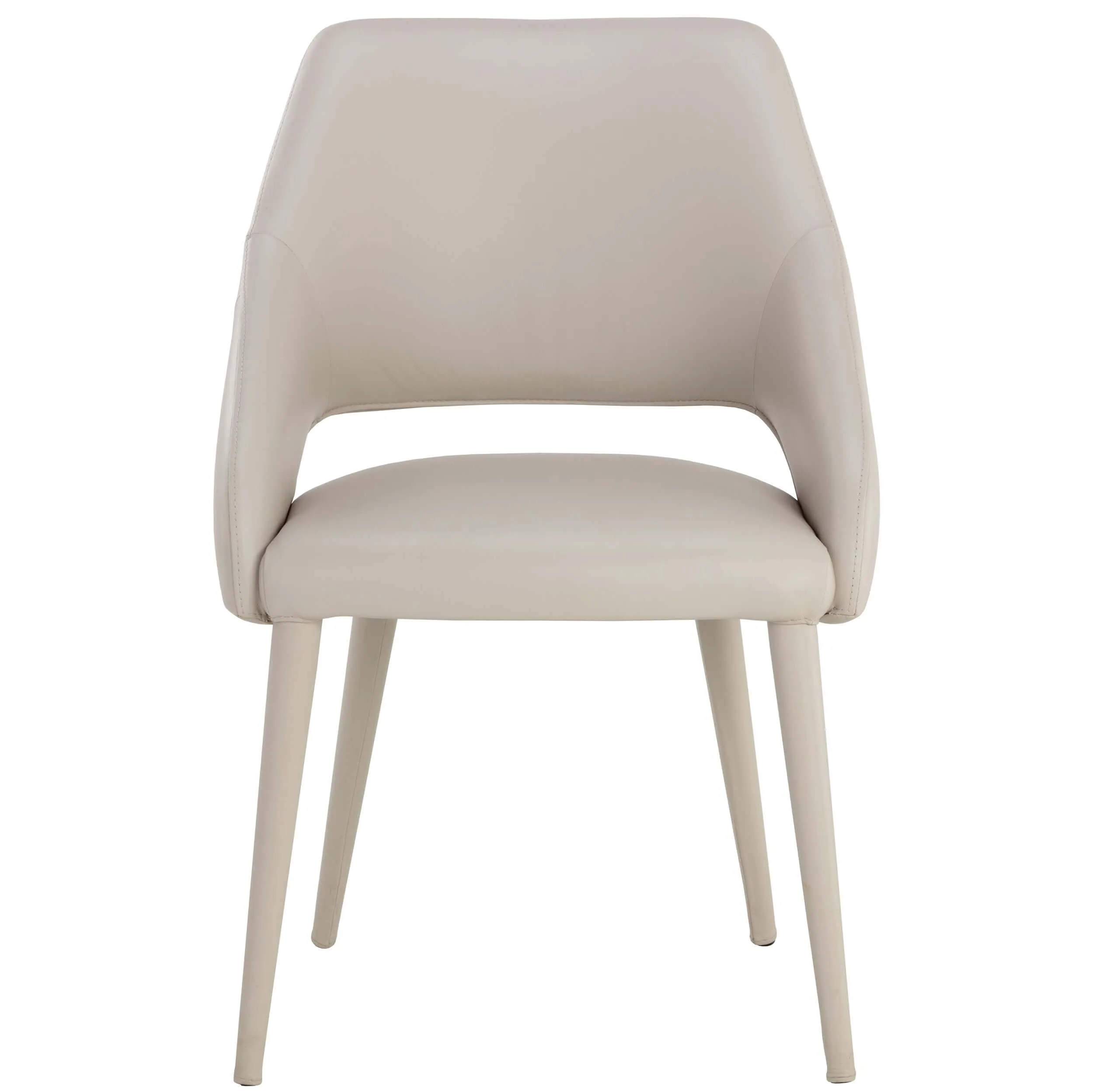Galen Leather Dining Chair, Linea Light Grey, Set of 2