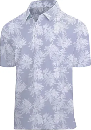 Golf Shirts for Men Printed Performance Moisture Wicking Short Sleeve Dry Fit Polo Shirts