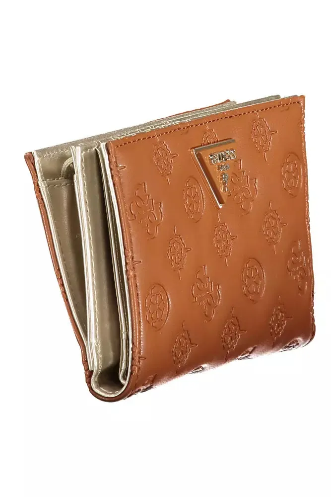 Guess Jeans Orange Brown Wallet S