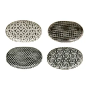 Hand-Stamped Plate with Pattern, 4 Styles