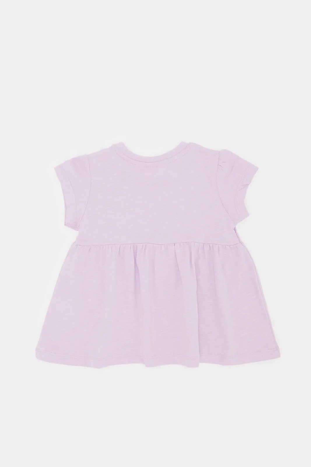 Infant Girls Lilac Embroidered Blouse
