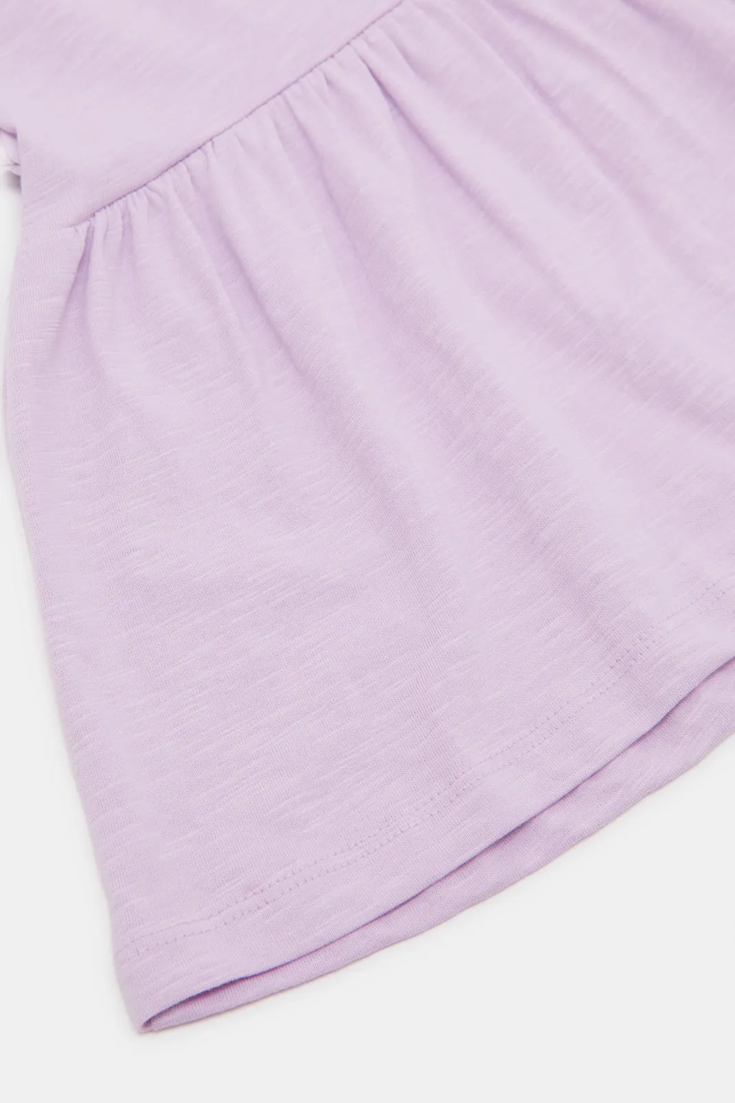 Infant Girls Lilac Embroidered Blouse