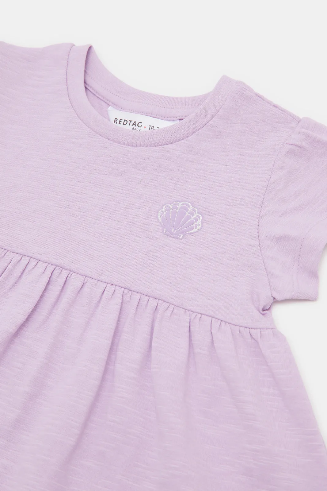 Infant Girls Lilac Embroidered Blouse