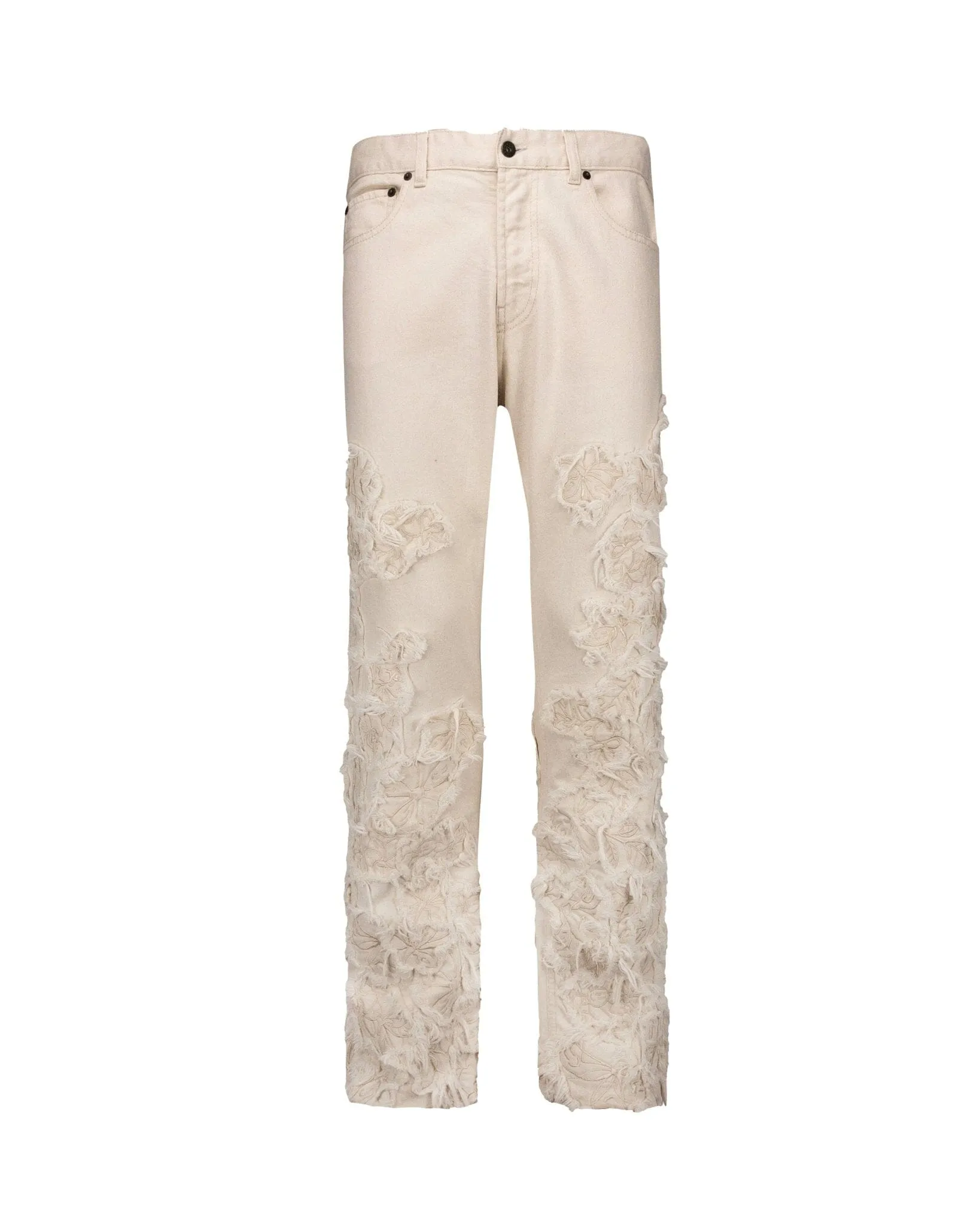 Jeans Flowers Embroidery