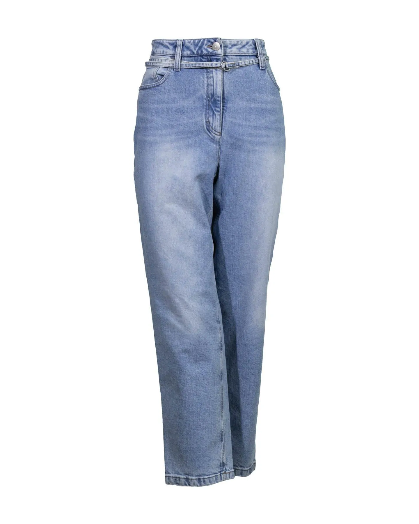 Luisa Cerano Tapered Light Wash Denim Jeans