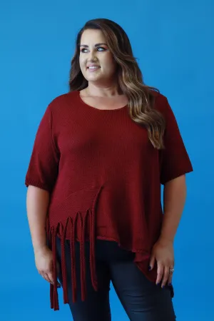 Lydia Knit Top in Wine