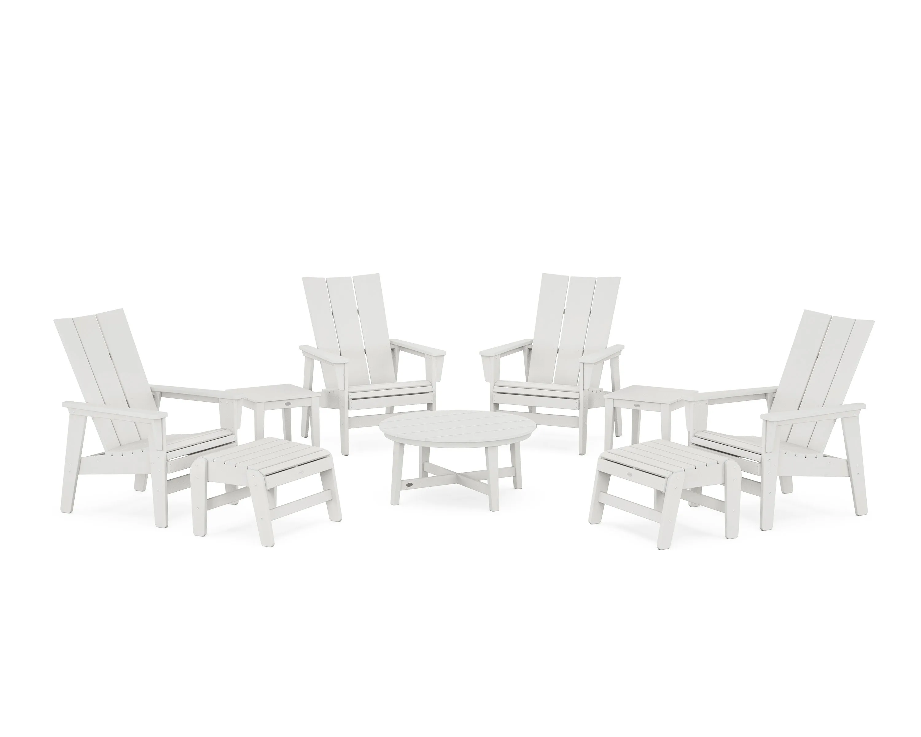 Modern Grand Upright Adirondack 9-Piece Conversation Set