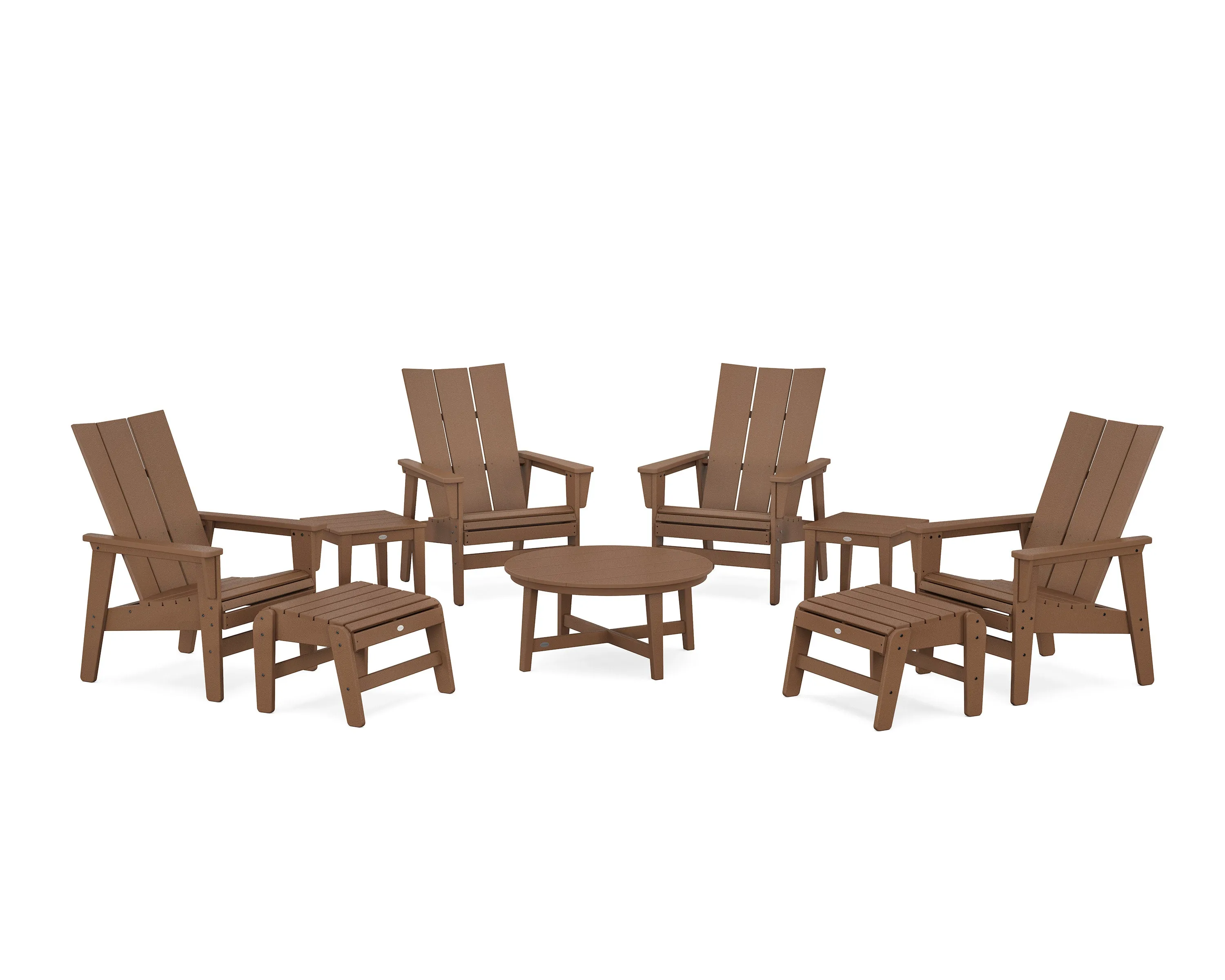 Modern Grand Upright Adirondack 9-Piece Conversation Set