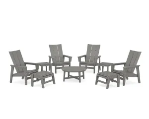 Modern Grand Upright Adirondack 9-Piece Conversation Set