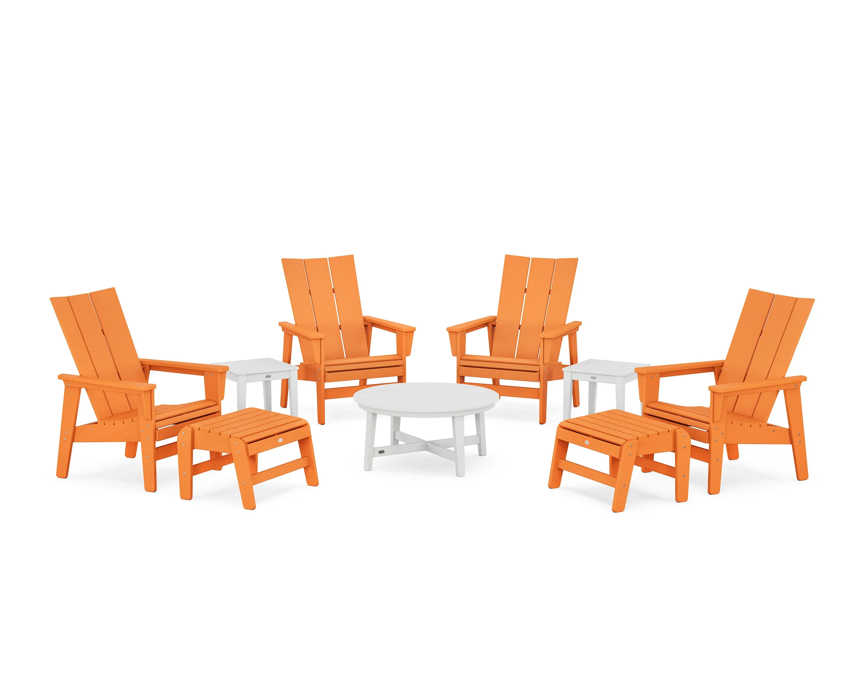 Modern Grand Upright Adirondack 9-Piece Conversation Set