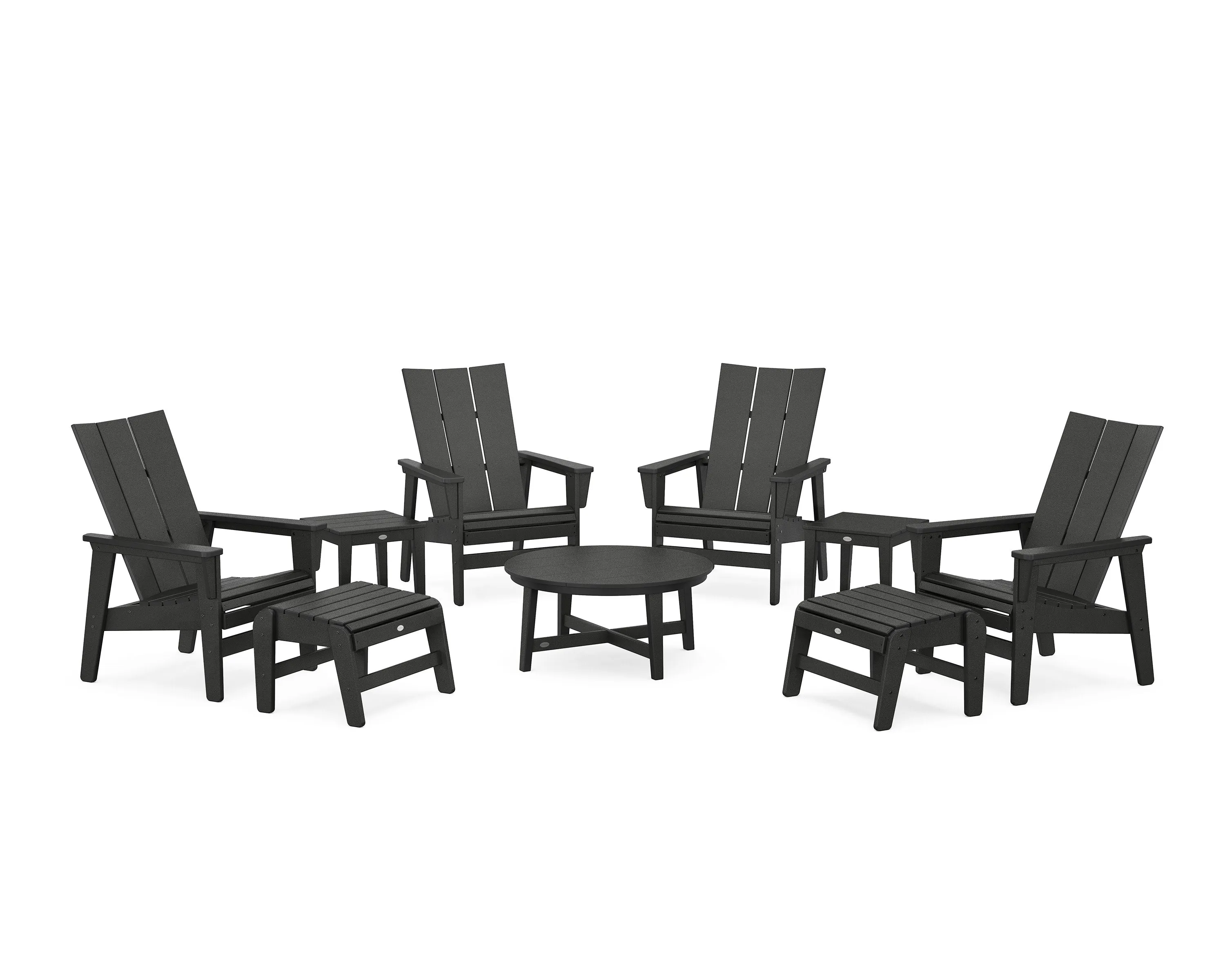 Modern Grand Upright Adirondack 9-Piece Conversation Set
