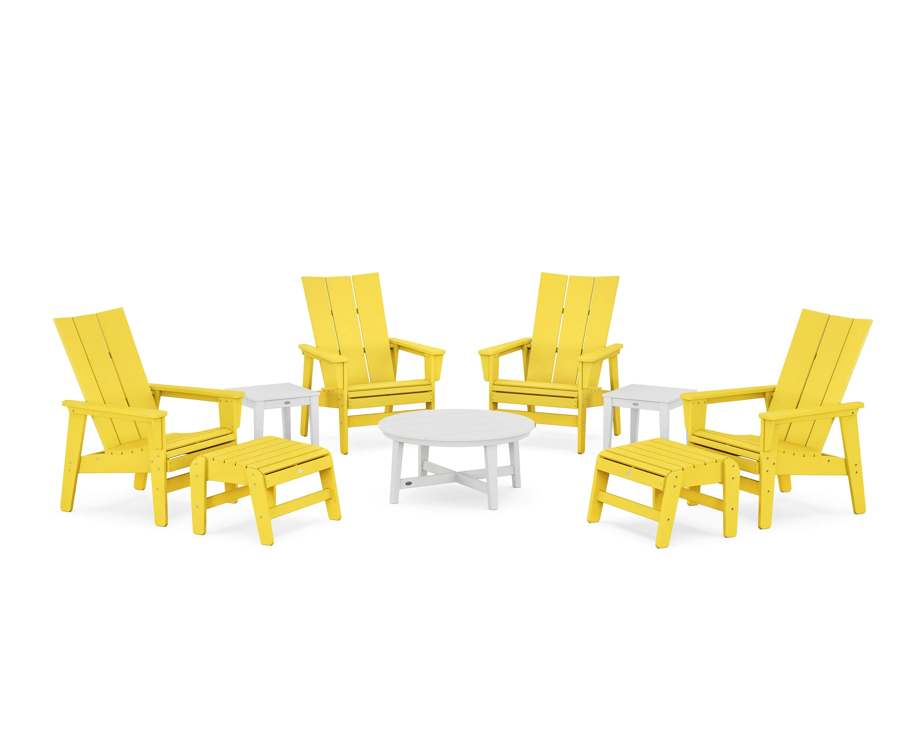 Modern Grand Upright Adirondack 9-Piece Conversation Set