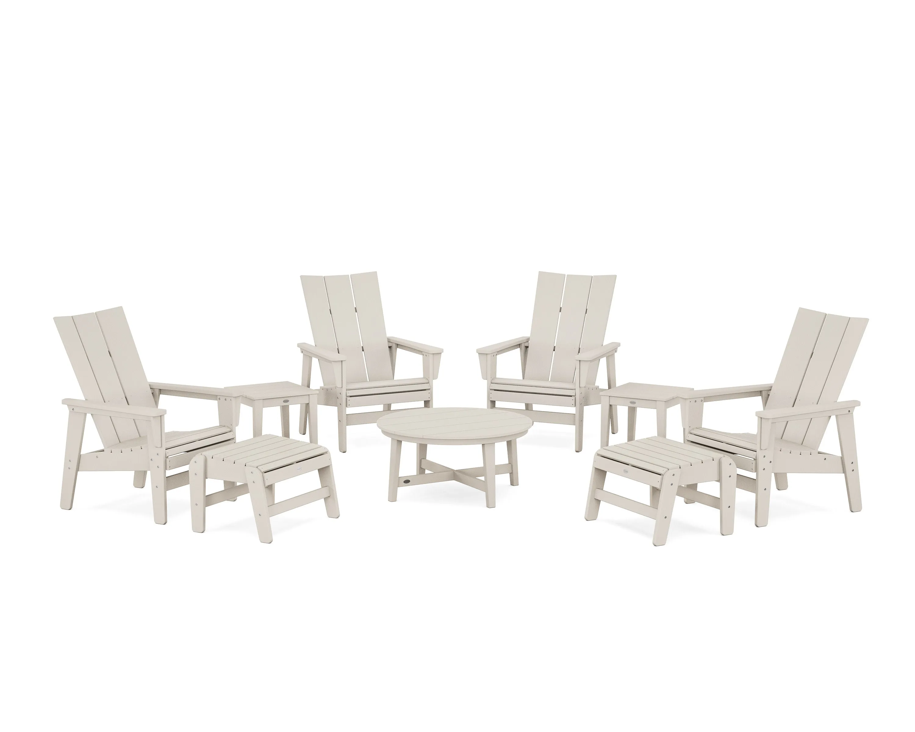 Modern Grand Upright Adirondack 9-Piece Conversation Set