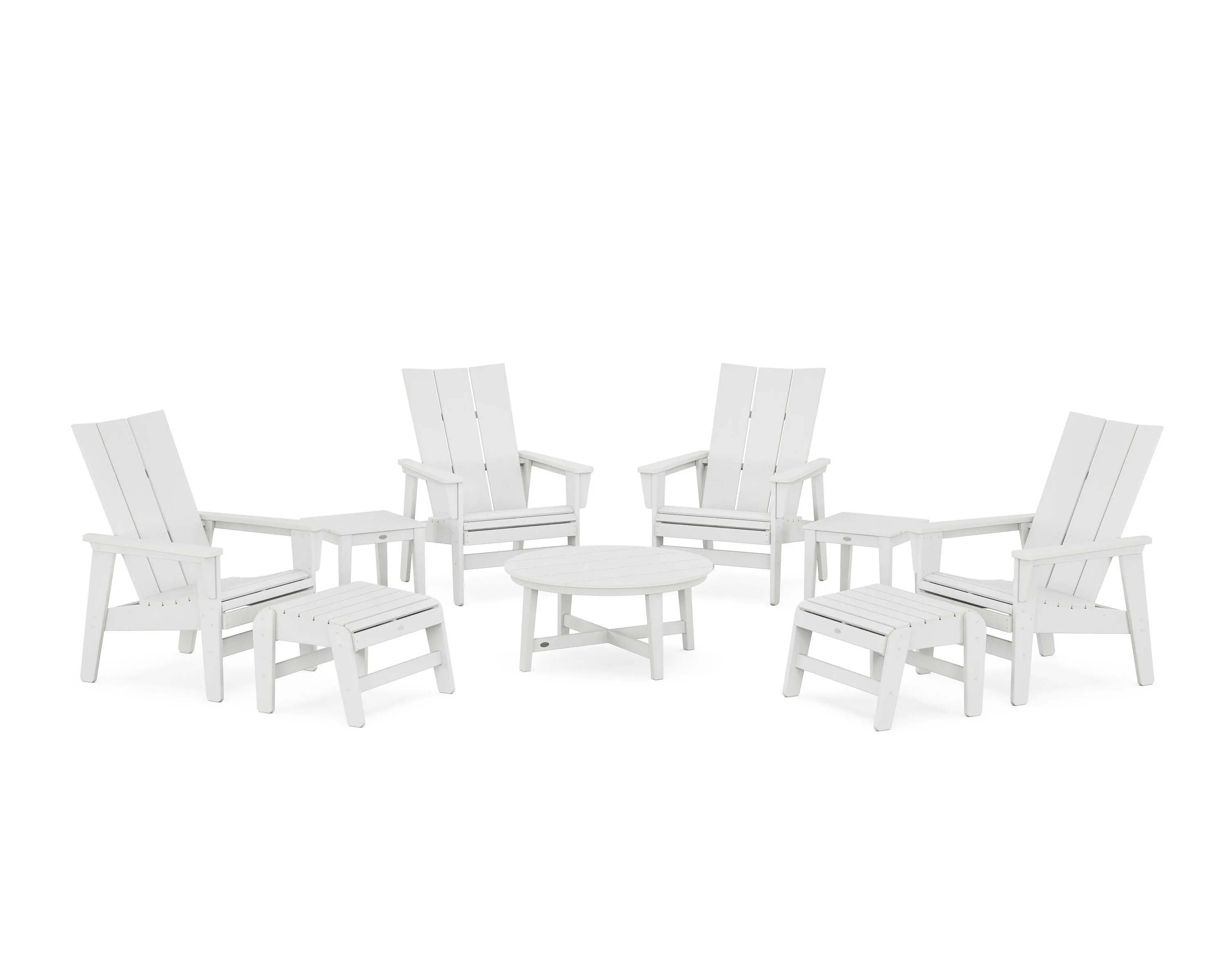 Modern Grand Upright Adirondack 9-Piece Conversation Set