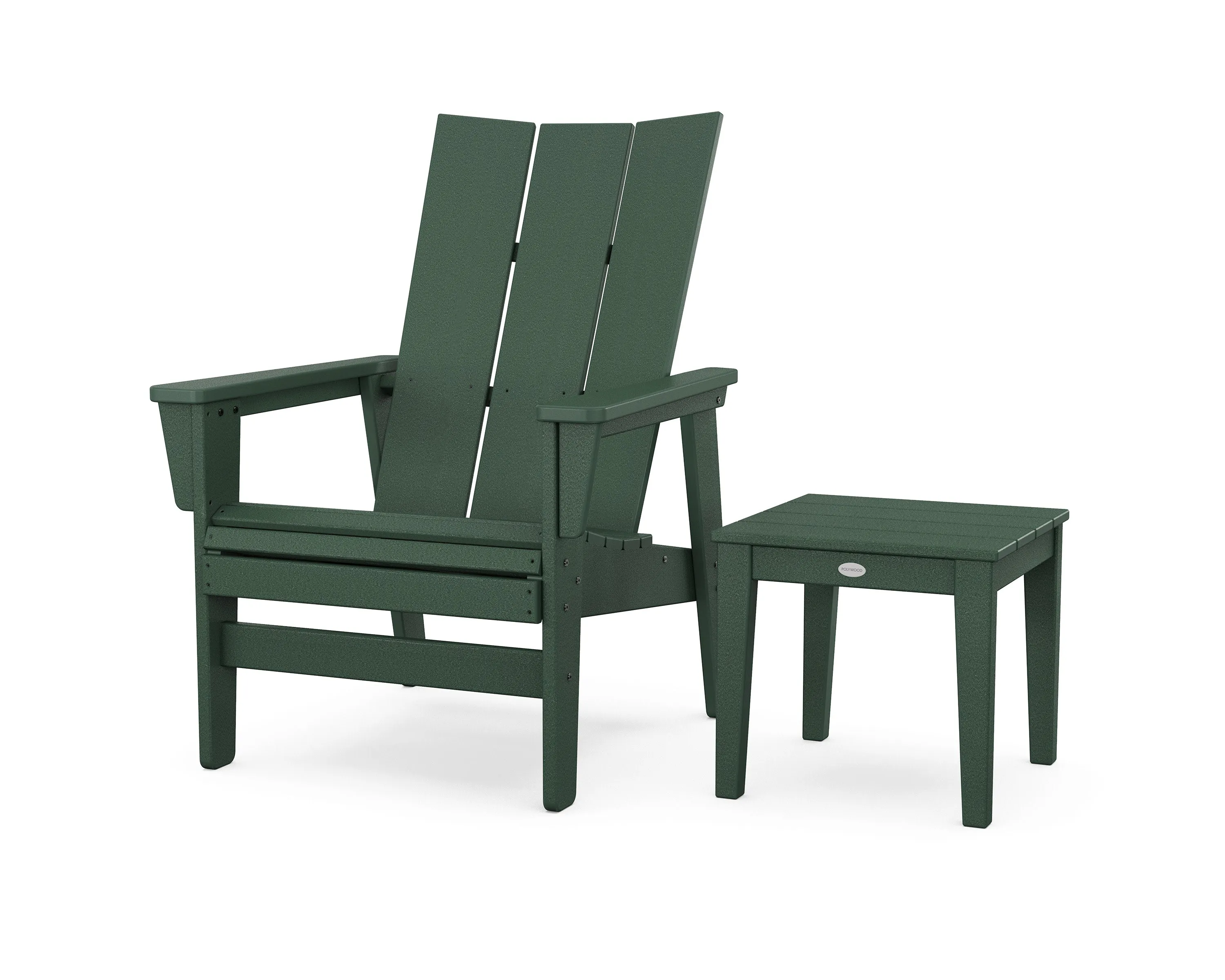 Modern Grand Upright Adirondack Chair with Side Table