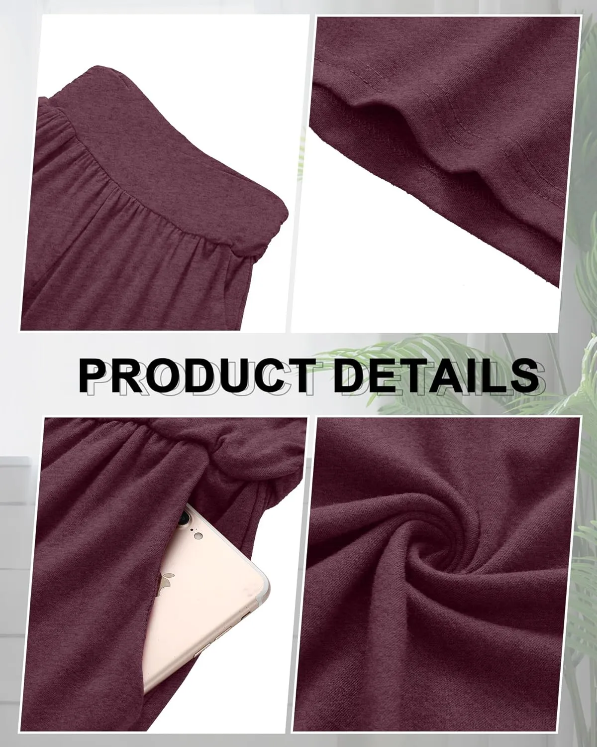 Neer 3 Pack Capri Pants for Women Casual Summer Lounge Yoga Pants Crop High Waist Loose Fit Sweatpants Pajamas with Pockets