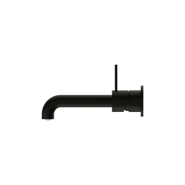 Nero Mecca Wall Basin/Bath Mixer Separate Back Plate Handle Up 120mm Matte Black