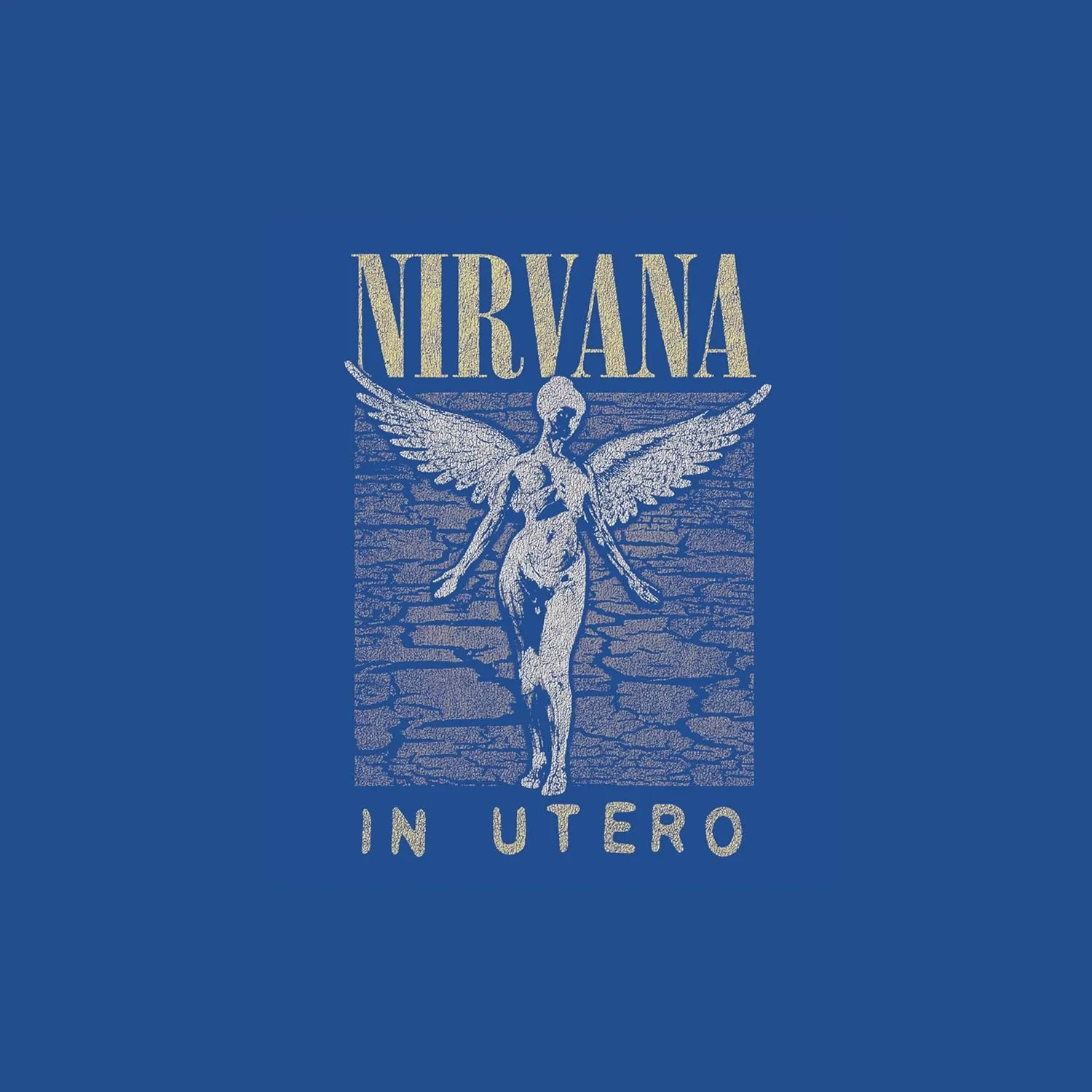 Nirvana T Shirt in Utero Cover Adult Royal Blue Short Sleeve 90s Grunge Music Vintage Style Graphic Tees