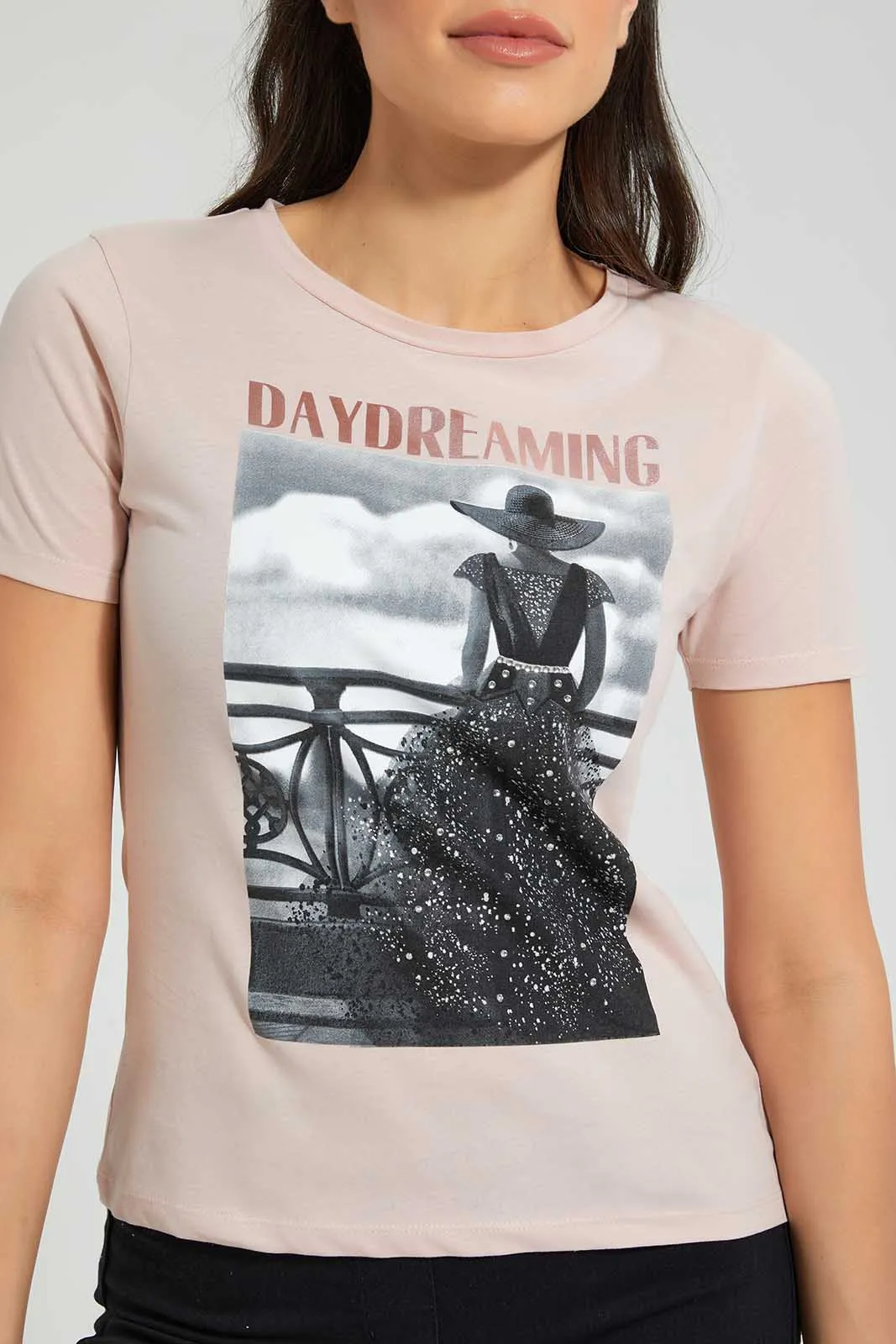 Pink Printed T-Shirt