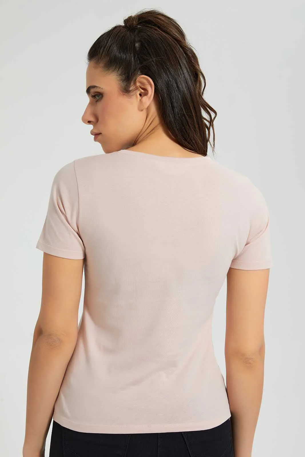 Pink Printed T-Shirt