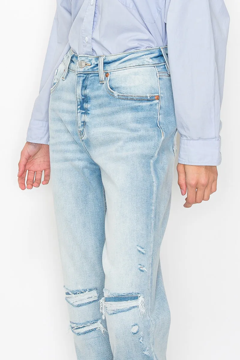 Plus High Rise Straight Jeans