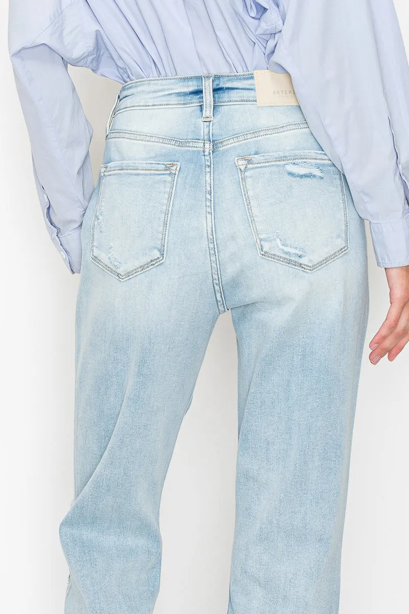 Plus High Rise Straight Jeans