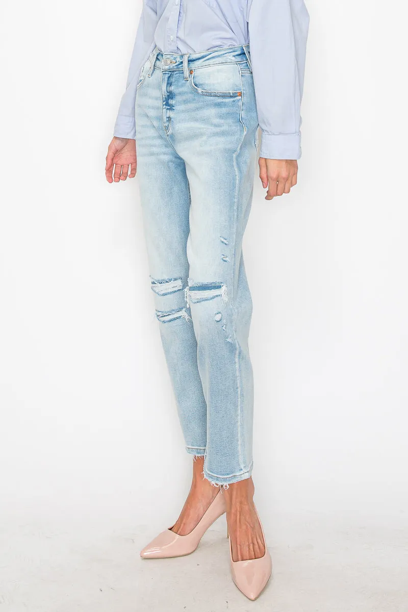Plus High Rise Straight Jeans