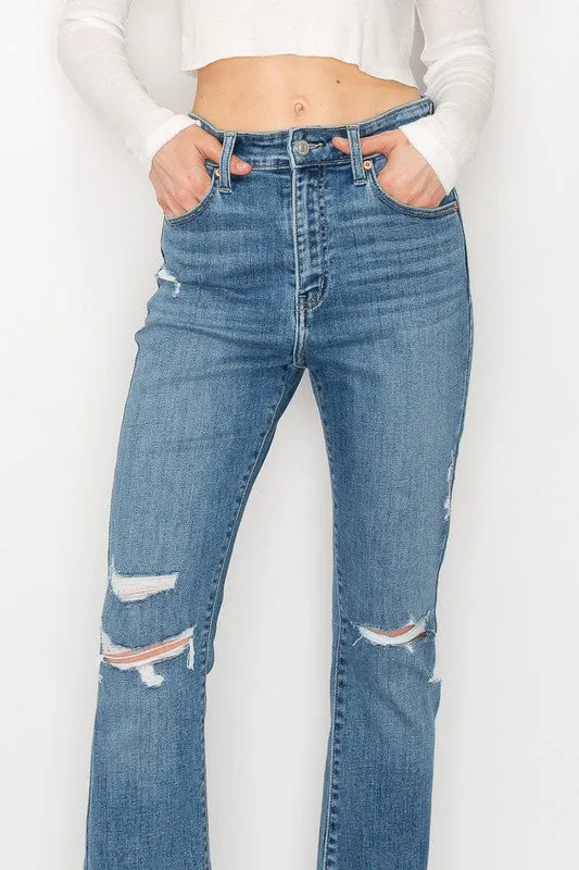 Plus Kinsley High Rise Skinny Bootcut with Release Hem Jeans