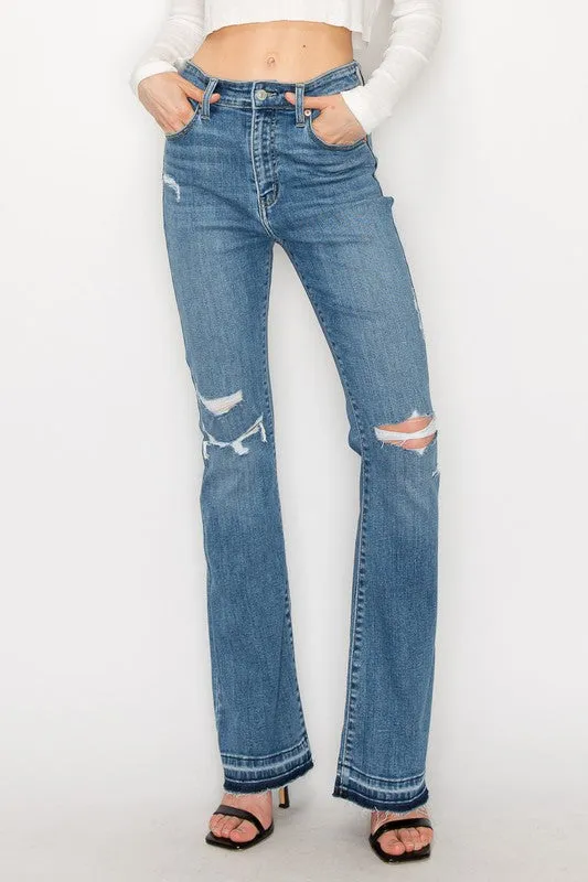 Plus Kinsley High Rise Skinny Bootcut with Release Hem Jeans