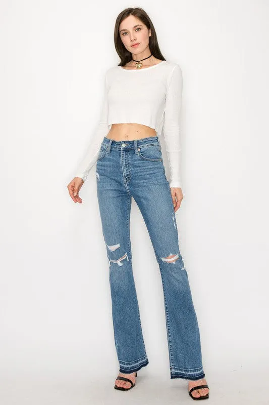 Plus Kinsley High Rise Skinny Bootcut with Release Hem Jeans