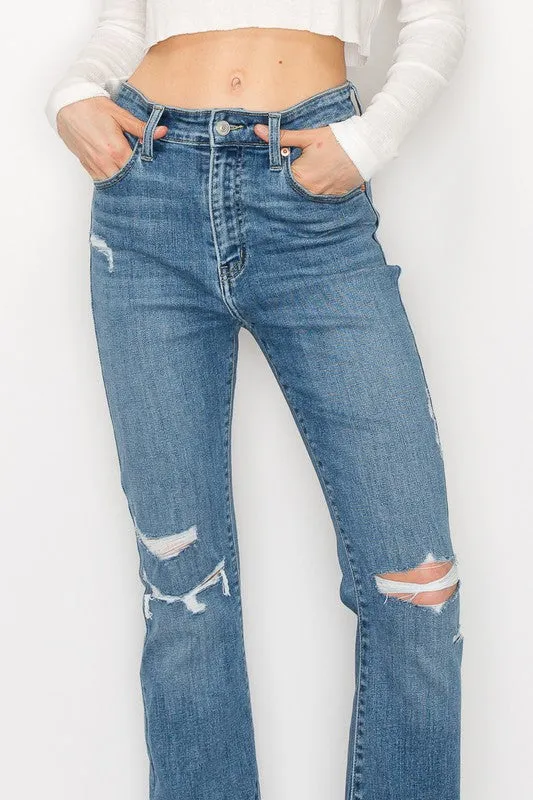 Plus Kinsley High Rise Skinny Bootcut with Release Hem Jeans