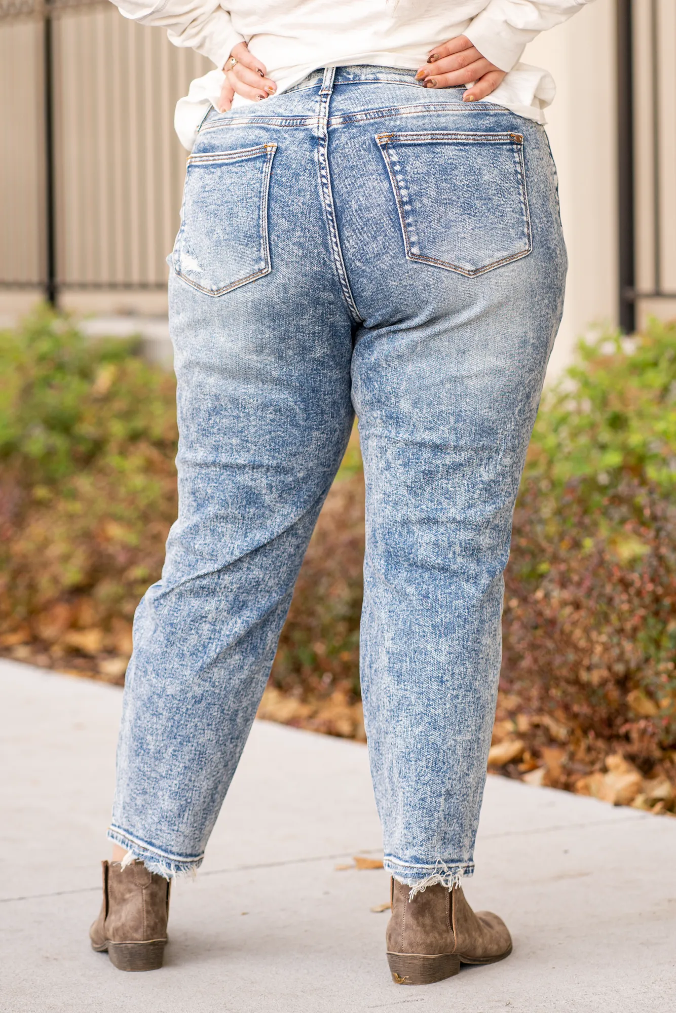 Plus Size Acid High Rise Boyfriend